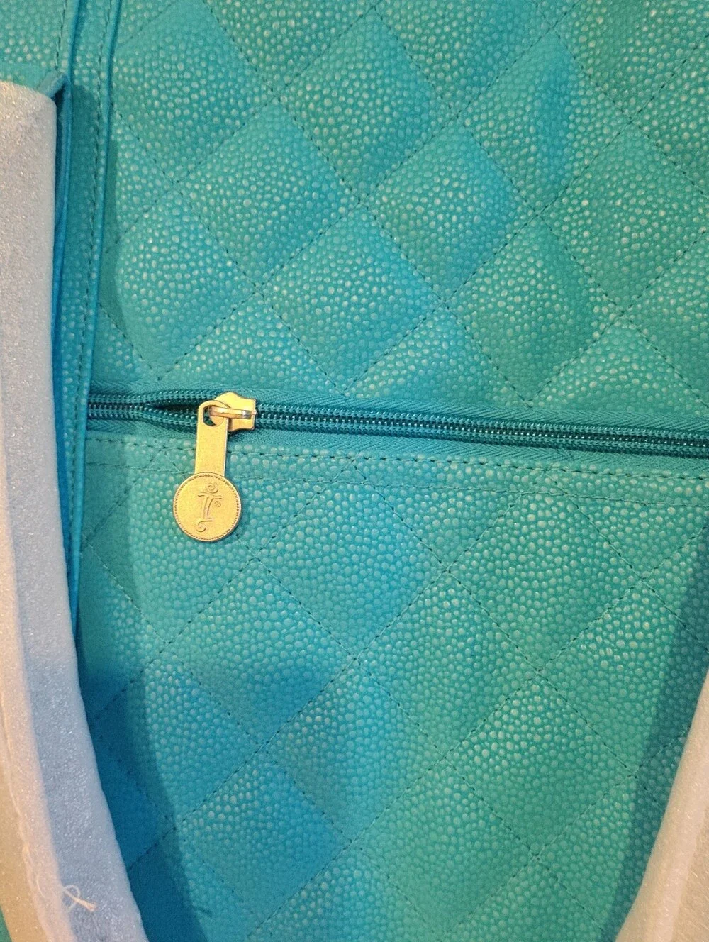 NEW Oversized  City Tote Carry All Turquoise Air  Travel Cruise WeekenderAppro